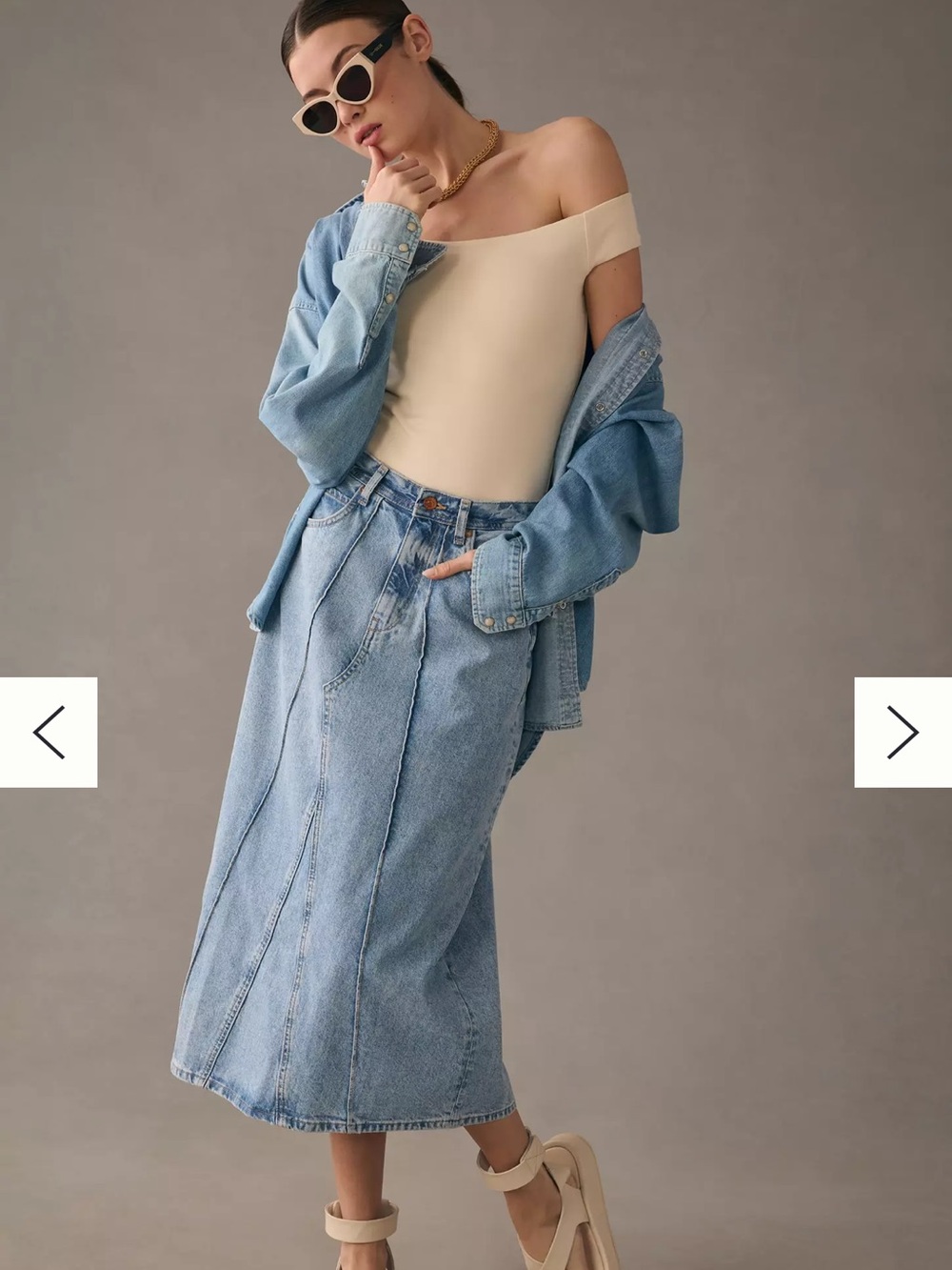 Anthropologie Pilcro Denim Skirt 8